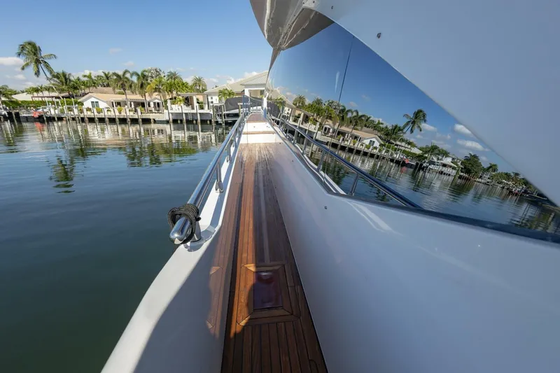 Rho Boat Yacht Photos Pics Azimut Fly 72 yacht deck with waterfront view, 2021 model.