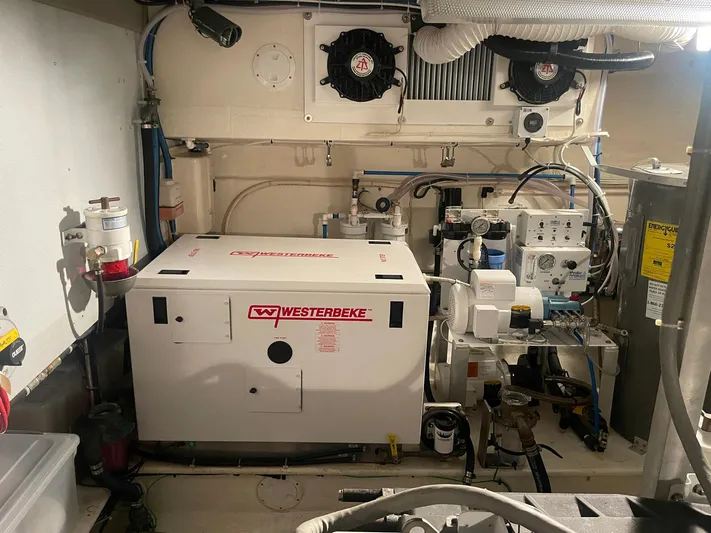 Endurance Yacht Photos Pics Engine room of 2006 Duffy Pilothouse Fast Trawler with Westerbeke generator.