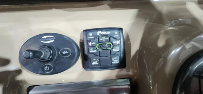  Yacht Photos Pics Control panel of a 2015 Formula 350 CBR boat.