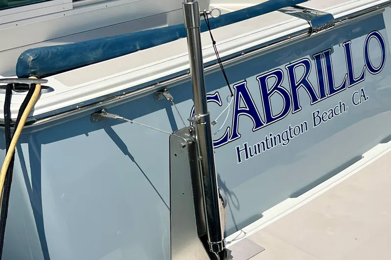 Cabrillo Yacht Photos Pics 2008 Back Cove 33 Express boat with "Cabrillo" name, Huntington Beach, CA.