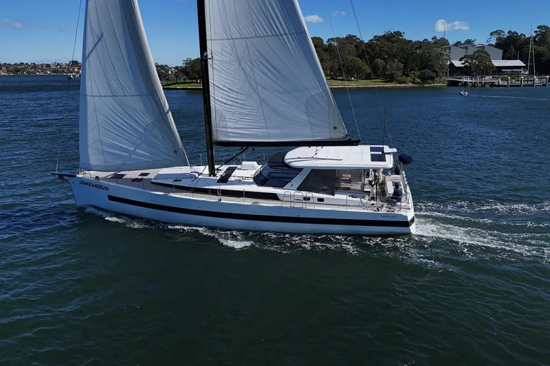 Long Time Dead Yacht Photos Pics Sailing yacht Beneteau Oceanis Yacht 62, 2017 model, cruising on a sunny day.