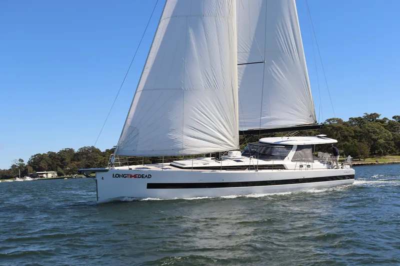 Long Time Dead Yacht Photos Pics Sailing yacht Beneteau Oceanis Yacht 62, 2017 model, cruising on a sunny day.
