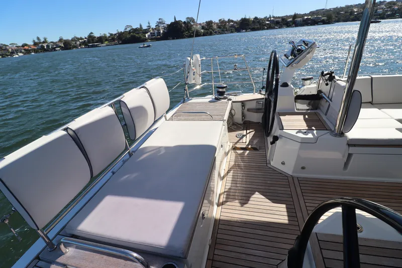 Long Time Dead Yacht Photos Pics Luxurious 2017 Beneteau Oceanis Yacht 62 deck with comfortable seating and scenic water view.