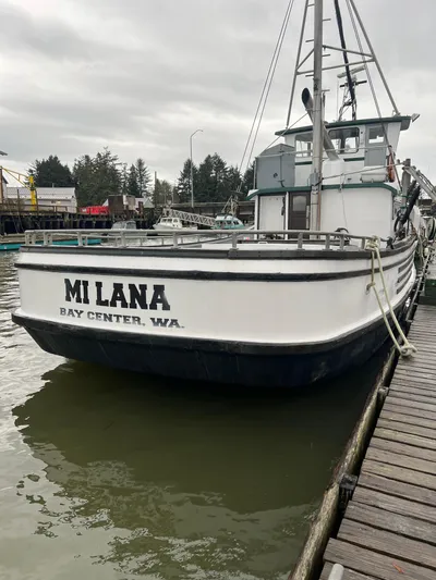 Mi Lana Yacht Photos Pics 1973 Little Hoquiam fishing vessel Mi Lana docked at Bay Center, WA.
