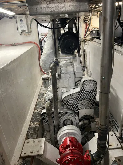 Mi Lana Yacht Photos Pics Engine room of a 1973 Little Hoquiam Fishing Vessel.