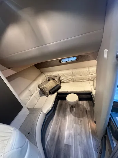 Cash Is King Yacht Photos Pics Interior of a 2002 Formula 40 PC yacht with plush seating and modern decor.