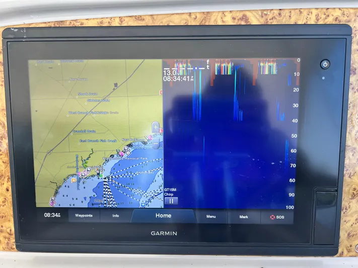 Gracie B Yacht Photos Pics Garmin Display - Chart Plotter and Depth Screen