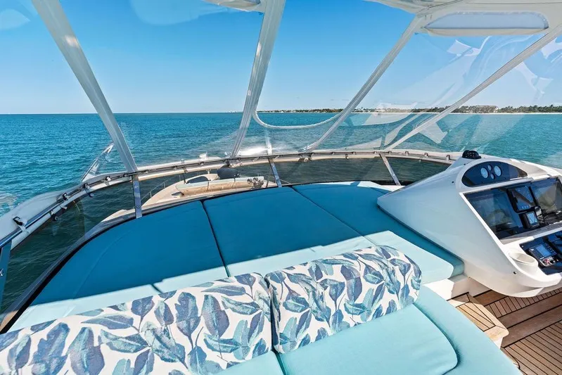 It's Enough Yacht Photos Pics Luxurious 2013 Sunseeker Manhattan 73 yacht with spacious deck and ocean view.