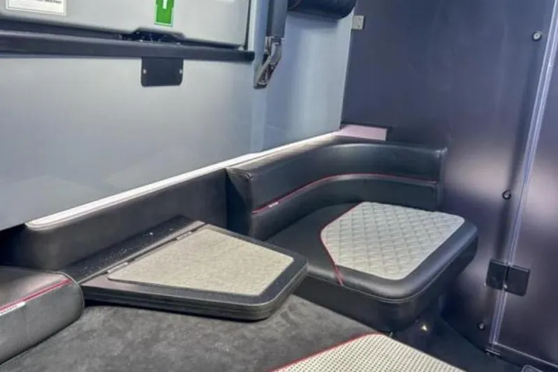 Kraken Yacht Photos Pics Luxurious interior seating of 2023 BRABUS Shadow 900 ST with quilted upholstery.