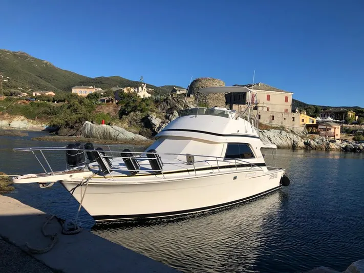  Yacht Photos Pics Bertram 37 Convertible, bow profile