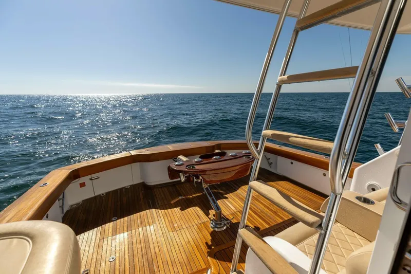 Galati Yacht Sales Trade Yacht Photos Pics Viking 62 Convertible 2020 yacht deck with ocean view and sunny skies.