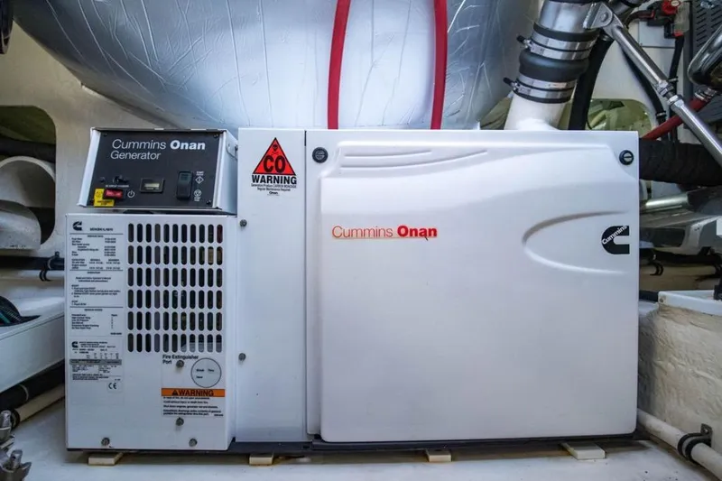  Yacht Photos Pics Cummins Onan generator in 2015 Riviera 5000 Sport Yacht engine room.