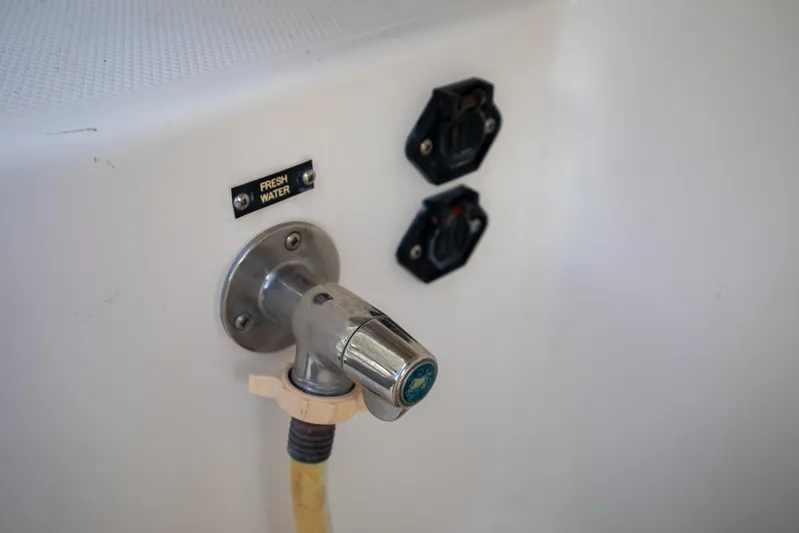 Moana Here Yacht Photos Pics Freshwater outlet on 2015 Albemarle 360 Express Fisherman boat.