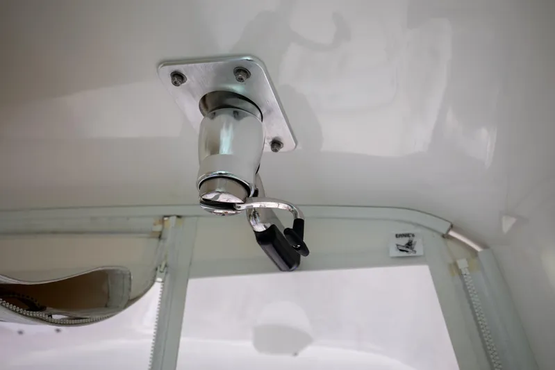 Moana Here Yacht Photos Pics Ceiling-mounted fixture on 2015 Albemarle 360 Express Fisherman boat interior.