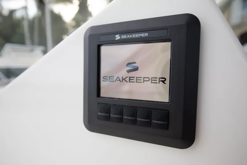Moana Here Yacht Photos Pics Seakeeper control panel on 2015 Albemarle 360 Express Fisherman boat.
