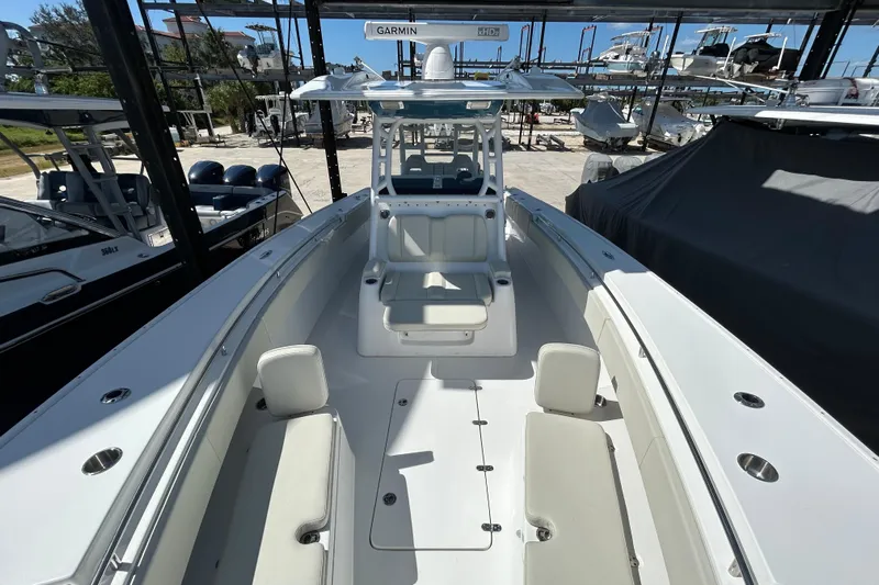  Yacht Photos Pics 2022 Cape Horn 36 boat interior with seating and navigation equipment.