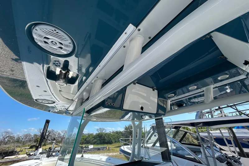  Yacht Photos Pics 2022 Cape Horn 36 boat interior with speakers and sleek design.