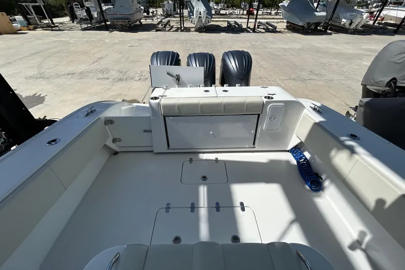  Yacht Photos Pics 2022 Cape Horn 36 boat interior with dual engines and spacious deck layout.