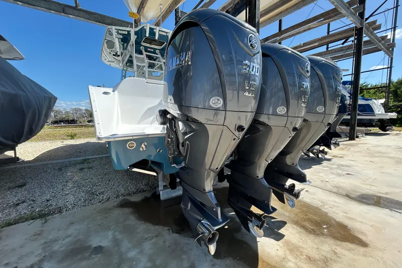  Yacht Photos Pics 2022 Cape Horn 36 boat with triple Yamaha 300 V6 outboard engines.