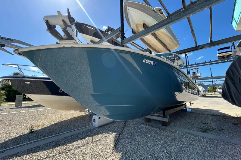  Yacht Photos Pics 2022 Cape Horn 36 boat on dry dock under clear blue sky.