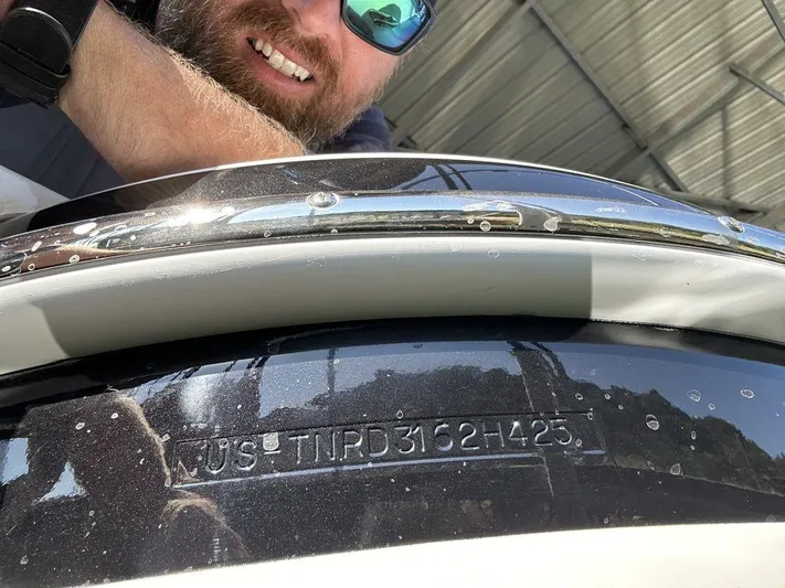 Only A Formula Yacht Photos Pics 2025 Formula 310 Bowrider boat with visible hull identification number.