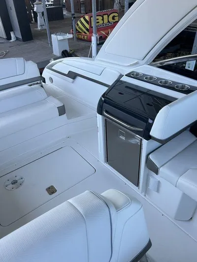 Only A Formula Yacht Photos Pics 2025 Formula 310 Bowrider interior with sleek seating and modern amenities.