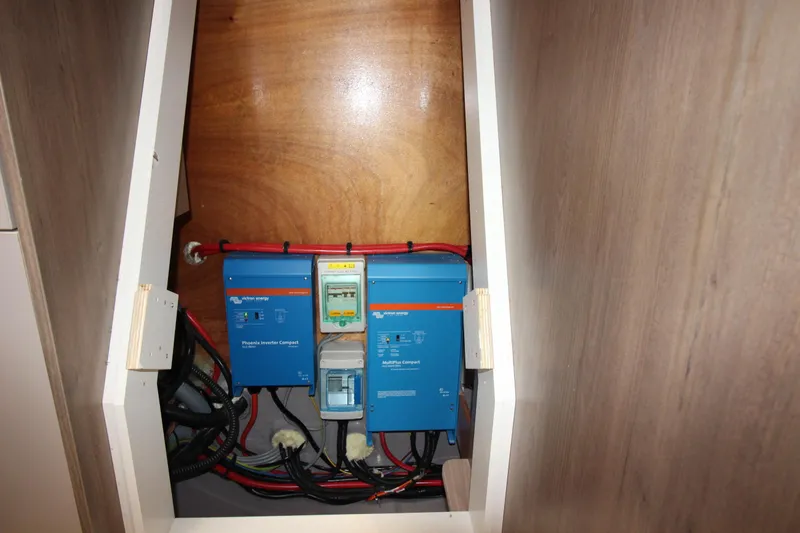  Yacht Photos Pics Electrical system setup in a 2022 Bali 4.6 model yacht.