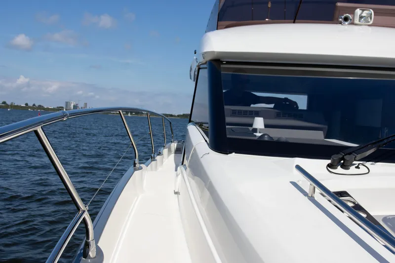  Yacht Photos Pics Prestige 520 yacht cruising on a sunny day, 2021 model.