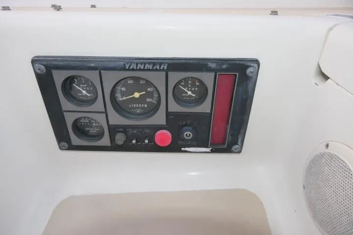 C Otter Yacht Photos Pics Control panel of a 2002 Tartan 3700 sailboat with Yanmar engine gauges.