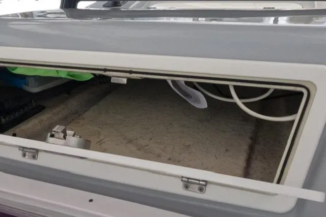  Yacht Photos Pics Open storage compartment on 2017 Sea Fox 288 Commander boat.