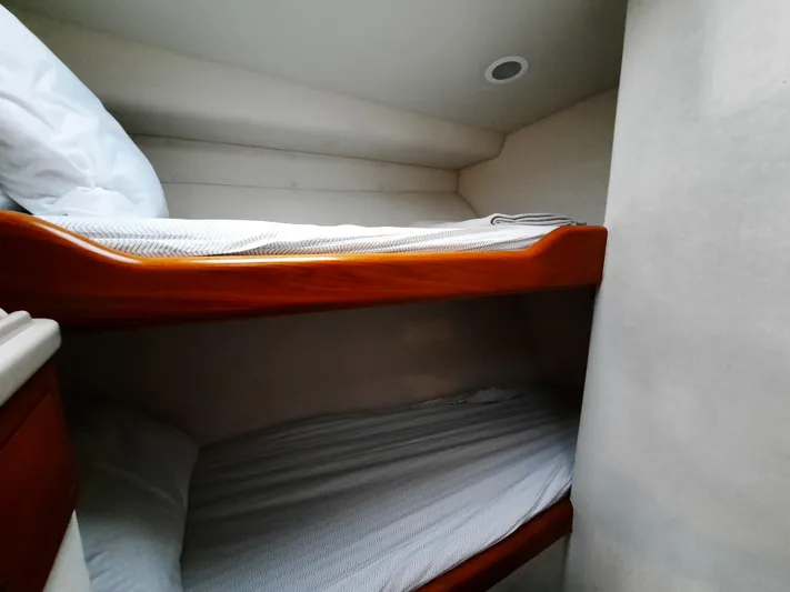 Foam O Yacht Photos Pics Cabo 45 Express 2000 boat interior bunk beds