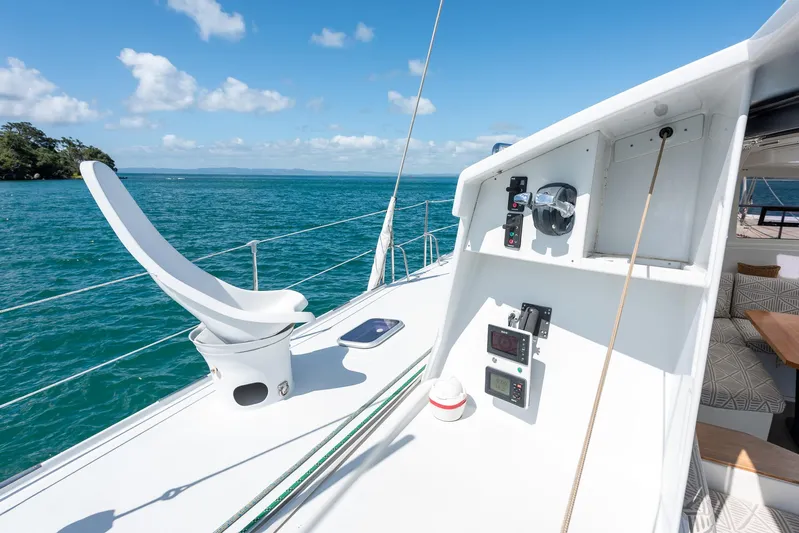 Diversion Yacht Photos Pics Sailing yacht "Custom Mcat 52" deck with ocean view, 2015 model.