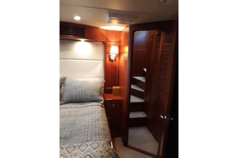Endless Summer Yacht Photos Pics View from VIP Aft stateroom with stairs leading to the main deck