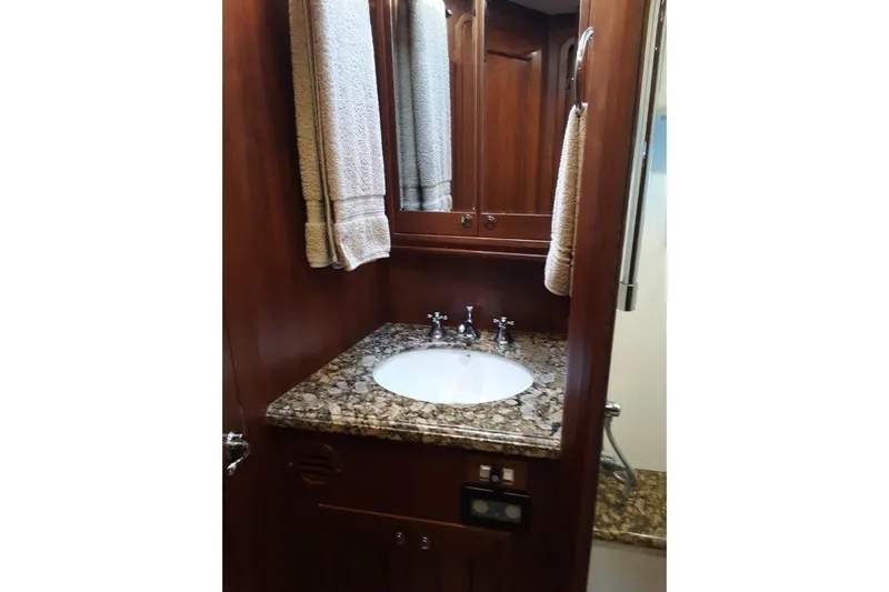 Endless Summer Yacht Photos Pics Day Head accessed by the forward VIP stateroom and common area