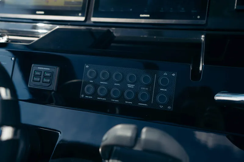 Delilah Yacht Photos Pics Control panel of 2024 Pardo Yachts 43, featuring modern navigation and system controls.