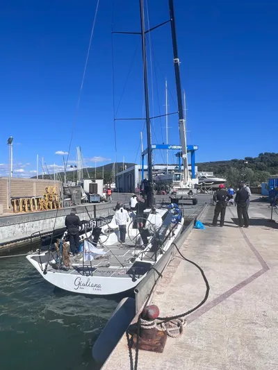  Yacht Photos Pics Nautor Swan ClubSwan 50 yacht docked at marina, 2016 model.