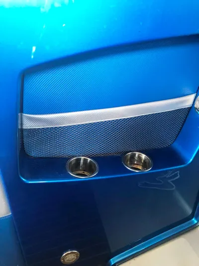  Yacht Photos Pics Blue interior detail of 2013 Nor-Tech 477 SPX Vee Bottom boat.