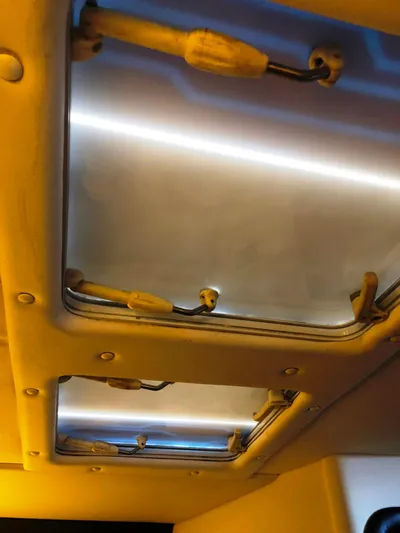  Yacht Photos Pics Interior view of 2013 Nor-Tech 477 SPX Vee Bottom boat hatches with lighting.