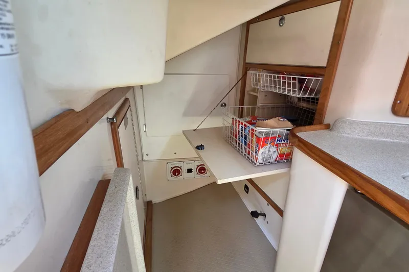  Yacht Photos Pics Interior of 2007 Catalina 42 MkII sailboat with storage and utility area.