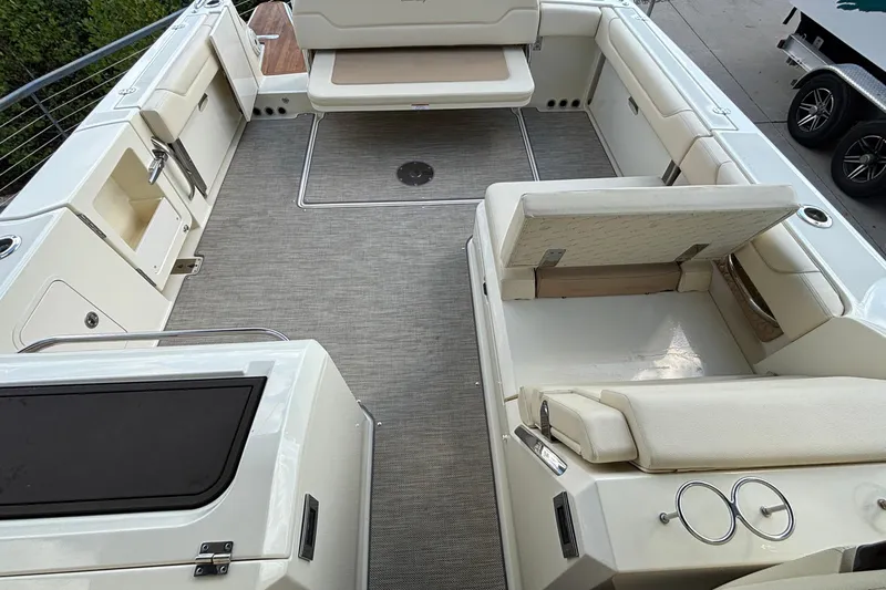  Yacht Photos Pics 2021 Chris-Craft Calypso 35 boat interior with spacious seating and modern design.