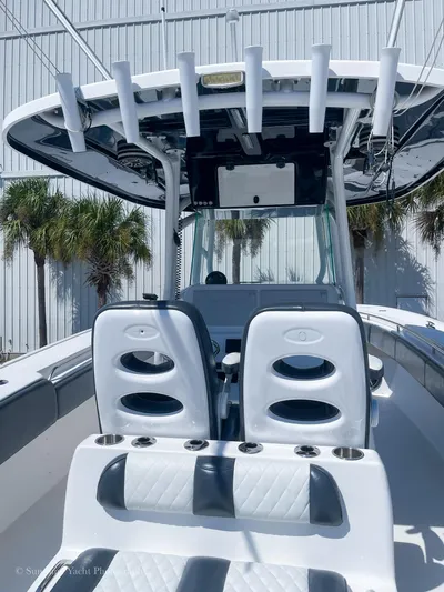 Higher Power Yacht Photos Pics 2017 Cape Horn 36XS boat with dual seats and rod holders.