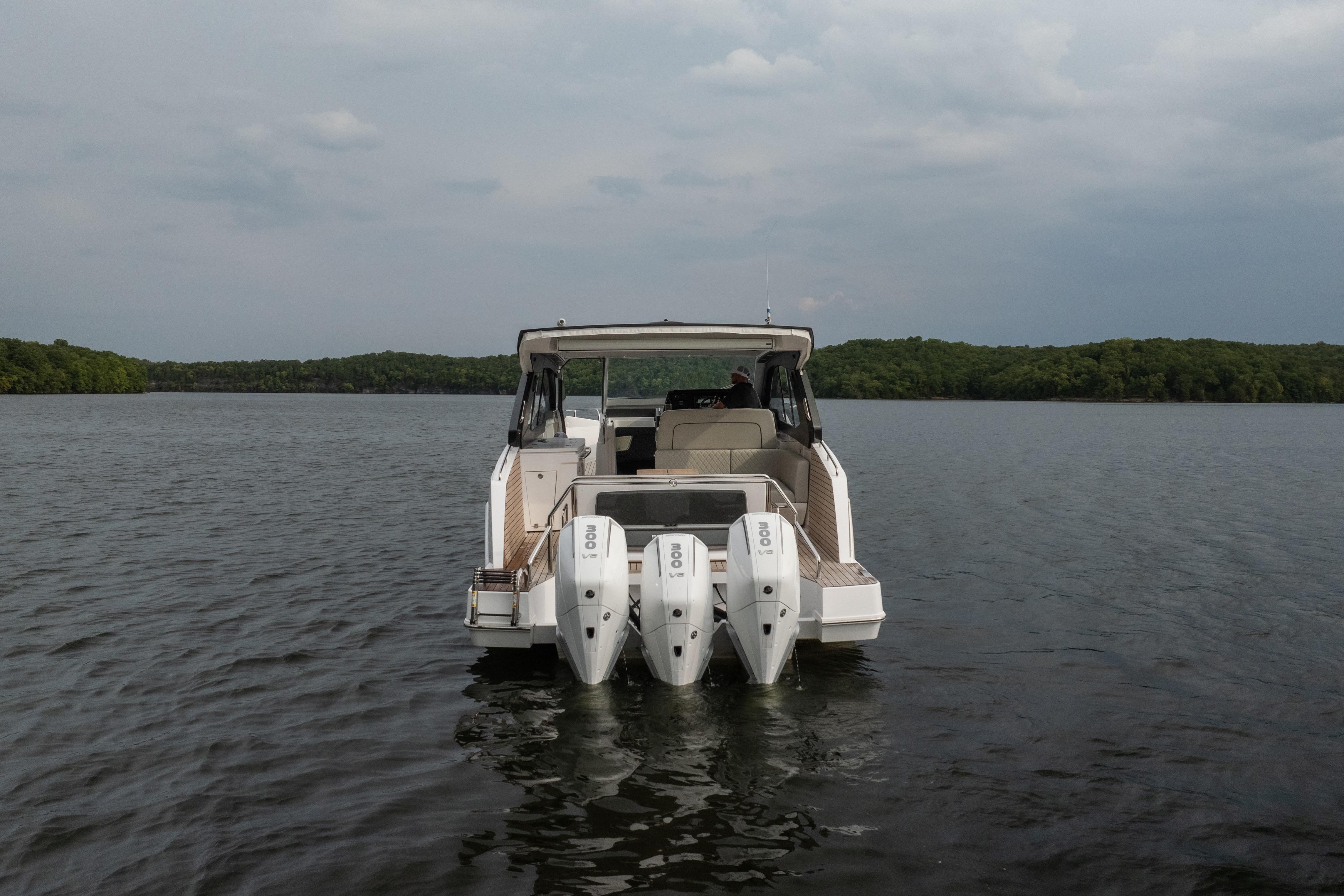 Stern view with Mercury engine option