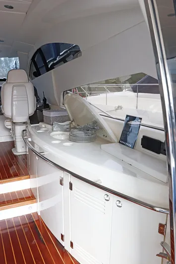  Yacht Photos Pics Interior of 2000 Sunseeker Predator 74 yacht with sleek design and modern amenities.