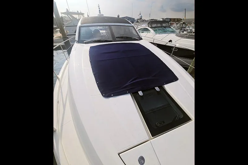 Sea Czar Yacht Photos Pics 2015 Fairline Targa 48 GT yacht docked at marina.