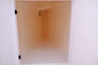 Empty storage compartment inside 2020 Leopard 43 Powercat boat.