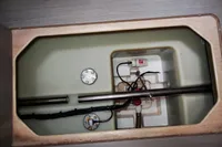 Leopard 43 Powercat 2020 engine compartment with visible wiring and components.