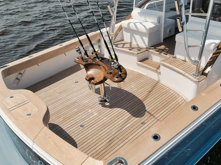 Slack Tide Yacht Photos Pics Gamefisherman 49 Slack Tide - Cockpit, Battle Saddle