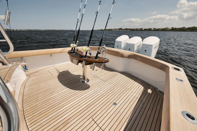 Slack Tide Yacht Photos Pics Gamefisherman 49 Slack Tide - Cockpit, Release Marine Battle Saddle