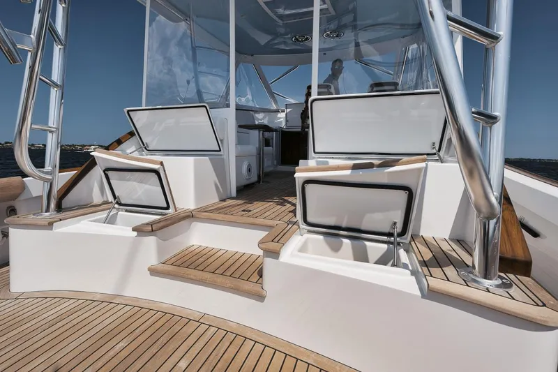 Slack Tide Yacht Photos Pics Gamefisherman 49 Slack Tide - Mezzanine Freezer Box and Bait Prep