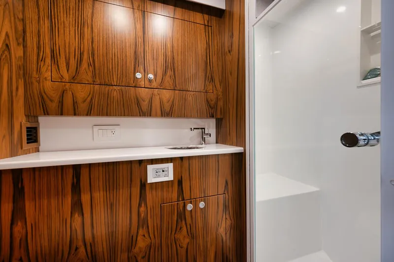 Slack Tide Yacht Photos Pics Gamefisherman 49 Slack Tide - Cabin, Head, Sink and Shower